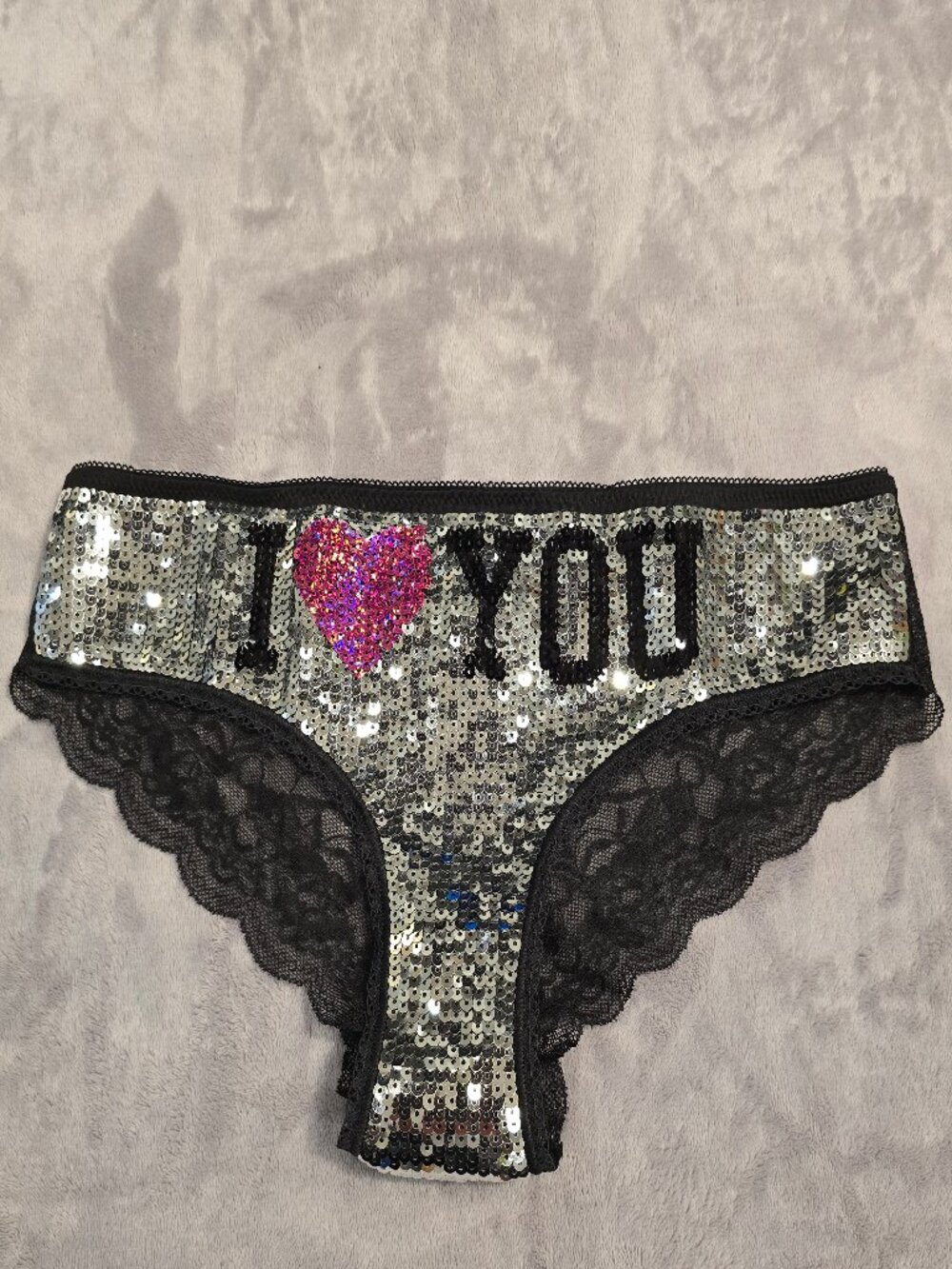 VTG Victoria's Secret PINK 2011 Fashion Show Sequin Hipster Panty M